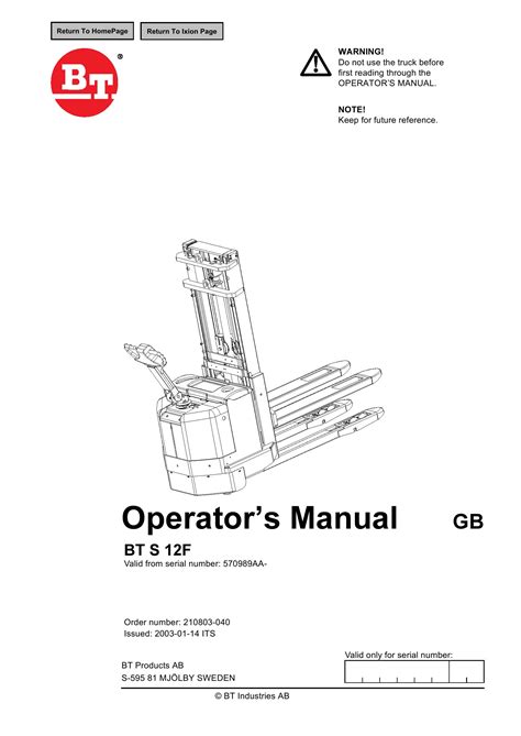 Operator S Manual Www Assetscticcat 6
