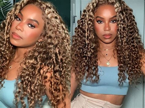 Nadula Off Flash Sale Honey Blonde Water Wave Invisible Knots Highlights Wig Put On And Go