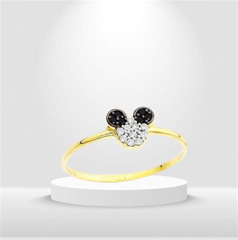 14k Solid Gold Mickey Mouse Ring Mickey Mouse Ring Disneyland Ring