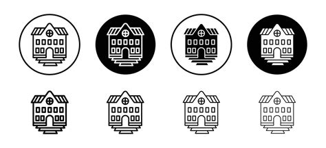 Institute Icon Set Collection Institute Outline Flat Icon 47482720