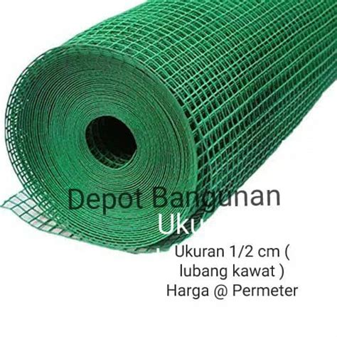 Jual Kawat Ram Anti Karat Kawat Loket Hijau Pvc Cm Harga Per Meter