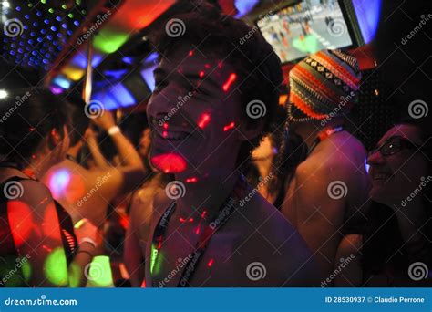 Semi Naked Party By Desigual Barcelona Editorial Photography Image Of Crowd Party 28530937