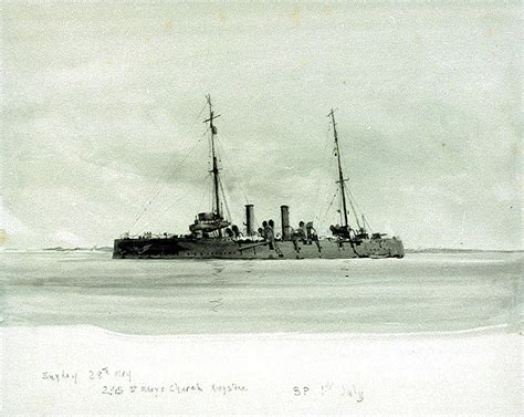 Hms Pegasus 3rd Class Protected Cruiser At Zanzibar 19 September