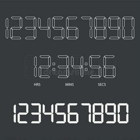 White Digital Clock With Numbers