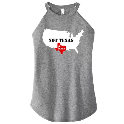 Texas Not Texas Map Womens Perfect Tri Rocker Tank Teeshirtpalace