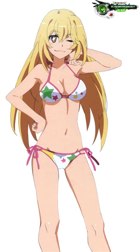 Railgun Shokuhou Misaki Cute Gold Bikini Render Ors Anime Renders Hot