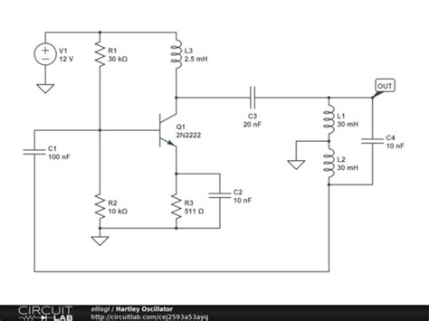 Hartley Oscillator Using Bjt