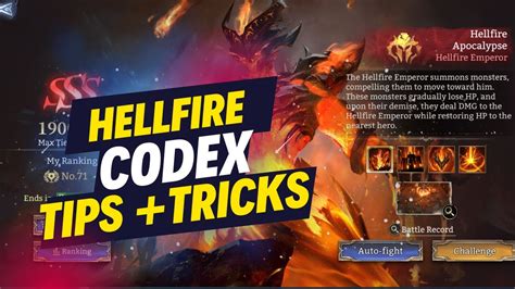 Hellfire Codex Tips Tricks Watcher Of Realms Youtube