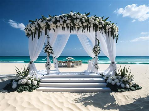 Premium Ai Image Premium Beach Wedding Stage Design