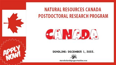 Natural Resources Canada Postdoctoral Research Program