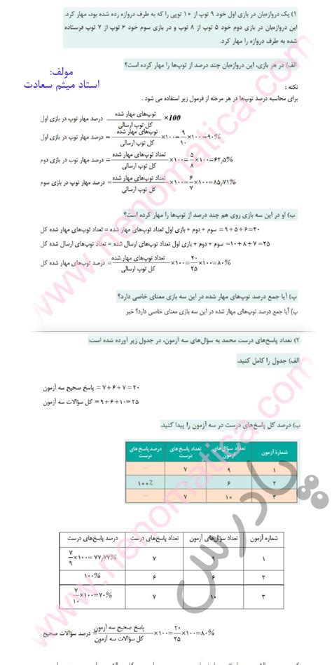 گام به گام پودمان دوم ریاضی دهم فنی و حرفه ای