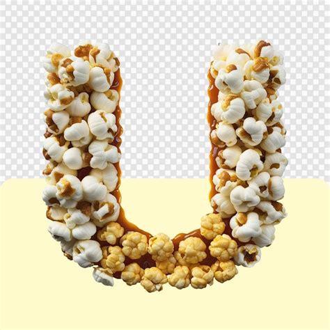 Premium Psd 3d Popcorn Letter Set