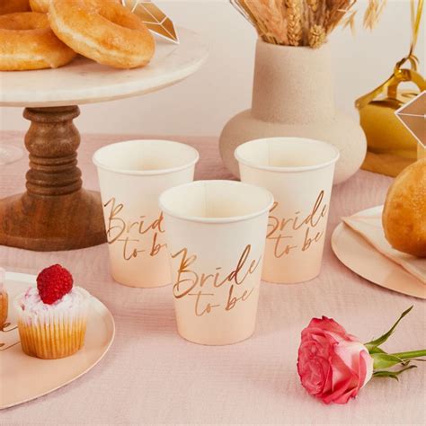 Bride To Be Paper Cups 8pk Party Delights