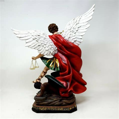 17" San Miguel Arcangel Statue No.y1043 Alta Calidad Saint Michael ...