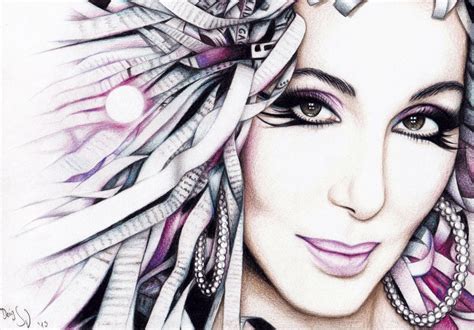 Cher By Dendareloaded On Deviantart Celebrity Art Portrait Art Cool