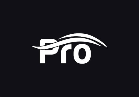 premium vector initial text pro icon design vector template abstract