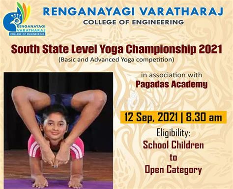 State Level Yoga Competition At Rvce 2021 Rvce