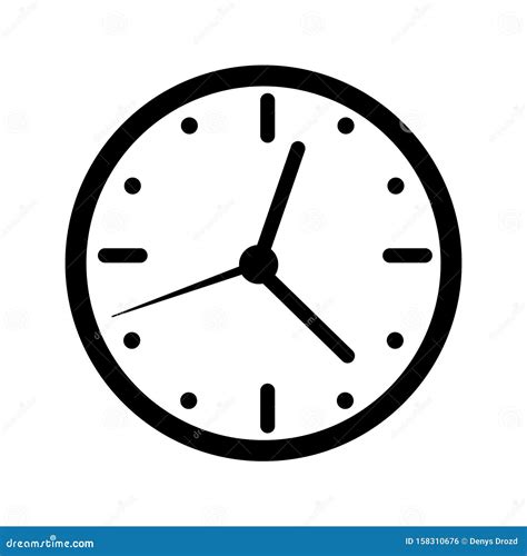 Clock Vector Icon Watch Illustration Symbol Time Sign Or Logo Stock Vector Illustration Of