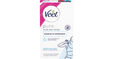 K P Veet Pure Wax Strips Bikini Armh La K Nslig Hud St P Meds Se