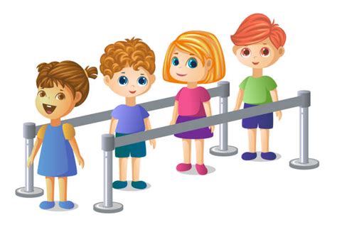 Children Line Up Stock Vectors Istock