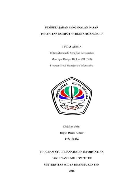 Pdf Pembelajaran Pengenalan Dasar Perakitan Repository Unwidha Ac