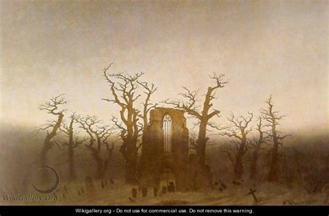 Abbey In The Oakwood Caspar David Friedrich Wikigallery Org The