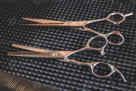 Stylish professional barber scissors 4774904 Stock Photo at Vecteezy