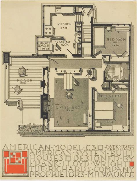 Frank Lloyd Wright House Plans Design