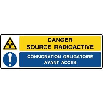 Panneau 2 Symboles Danger Source Radioactive Virages