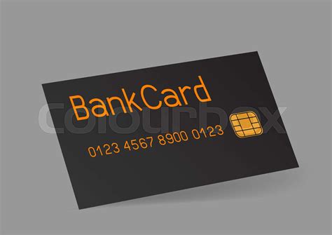 Bank Credit Debit Card Template On Gray Stock Vector Colourbox