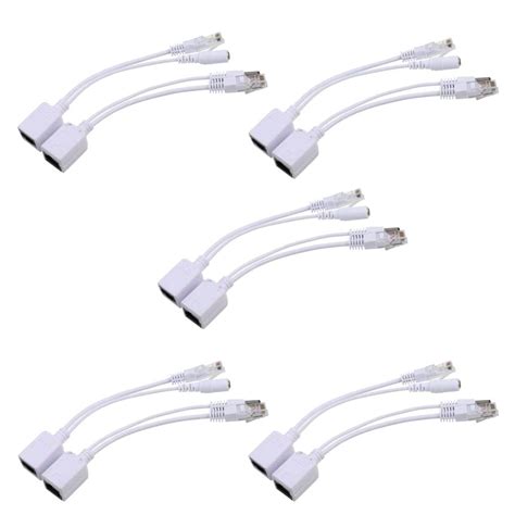 5x Power Over Ethernet Passive 24 36v To 12v 1 5a Poe Adapter Splitter Cable Buy 5x Power Over