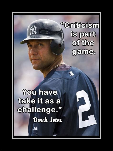 Inspirational Derek Jeter Baeball Quote Poster Ny Yankee Wall Art Print