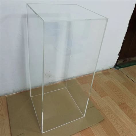 Clear Square Acrylic Plinth Display Set Pedestal Acrylic Floor Standing