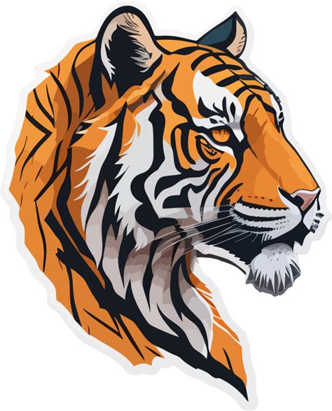 Simple Art of Tiger Head with 26792641 PNG