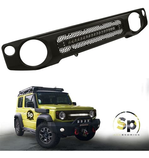 Parrilla Con Barra Led Off Road Para Suzuki Jimny Meses Sin