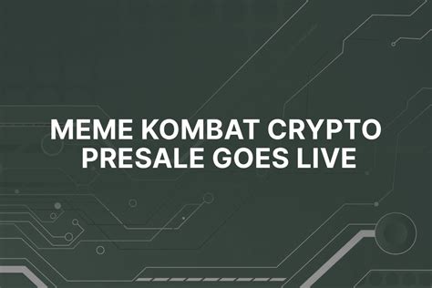 New ‘Meme Kombat’ crypto presale goes live combining P2E and staking ...