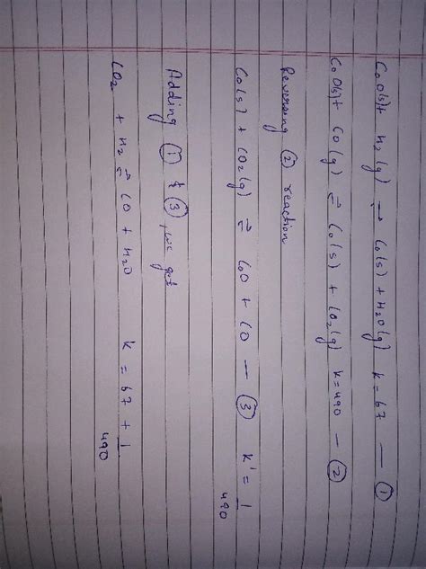 Ex 7 From The Given Data Of Equilibrium Constants Of The Following