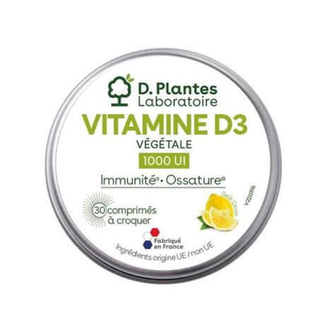 D PLANTES Vitamin D3 1000 IU Plant 30 Chewable Tablets