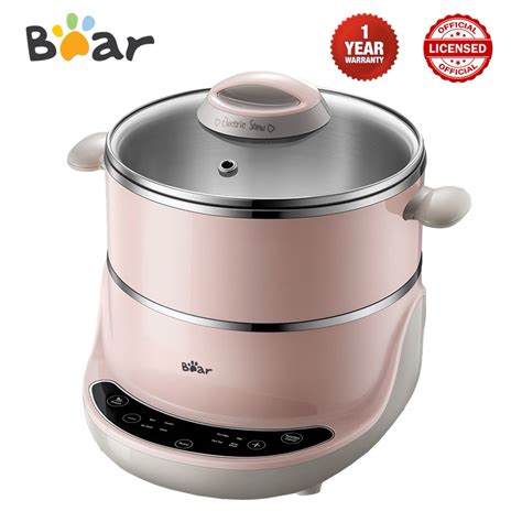 Bear Electric Hot Pot Multifunction Br0042 หม้อไฟฟ้าเอนกประสงค์ 2ชั้น Shopee Thailand