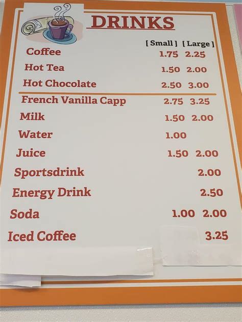 Menu at Daily Donuts, Benicia