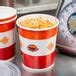 Choice Oz Double Poly Coated Paper Soup Hot Food Cup With Vented Plastic Lid Case
