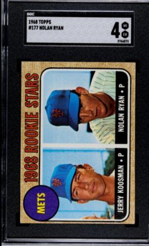 Topps Rookie Stars Jerry Koosman Nolan Ryan Rc Sgc Rookie