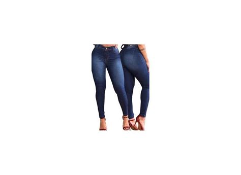 Calça Jeans Feminina Skinny Hot Pants Cintura Alta Lycra o Melhor Preço é no Zoom