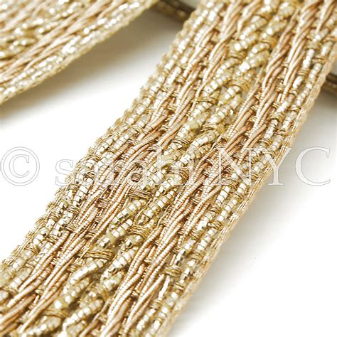 Gold Woven Metallic Trim Etsy