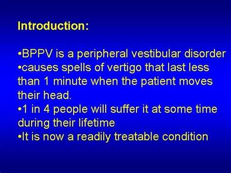 Diagnosis And Therapy In Benign Paroxysmal Positional Vertigo