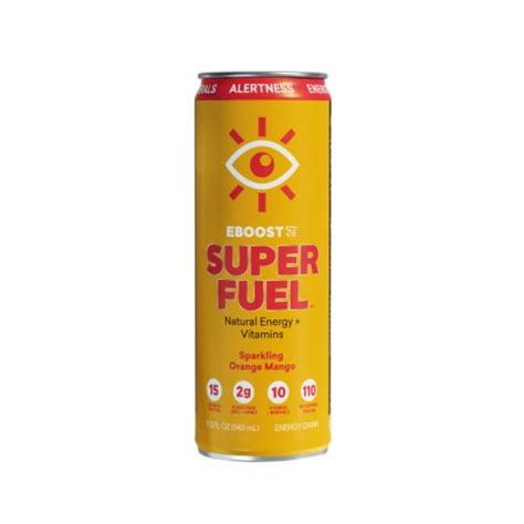 Eboost Super Fuel Sparkling Orange Mango Energy Drink Can Fl Oz