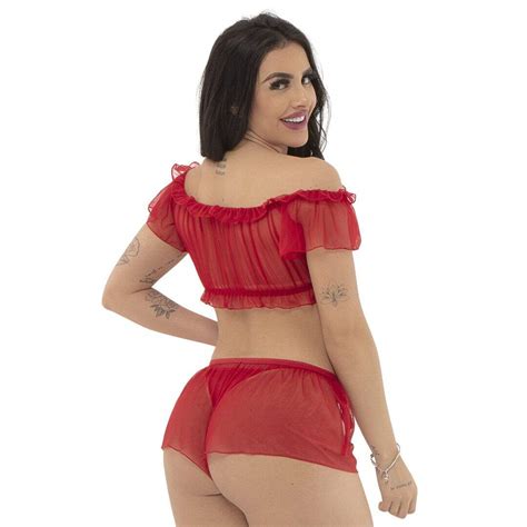 Conjunto de Lingerie Trio Dalila Lolla Sex Shop Online Tudo para Saúde e Bem estar Sexual