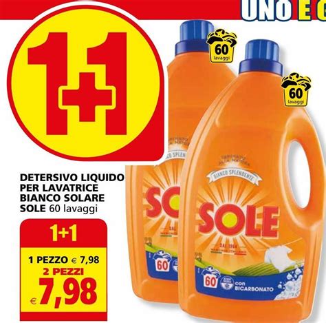 Detersivo Liquido Per Lavatrice Bianco Solare Sole Offerta Di Il Gigante