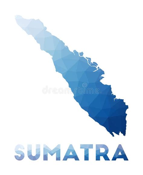 Low Poly Map Of Sumatra Stock Vector Illustration Of Diamond 233868335