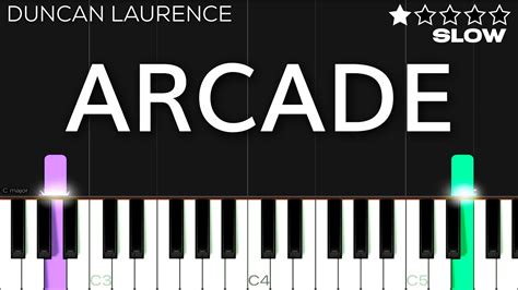 Duncan Laurence Arcade Slow Easy Piano Tutorial Youtube